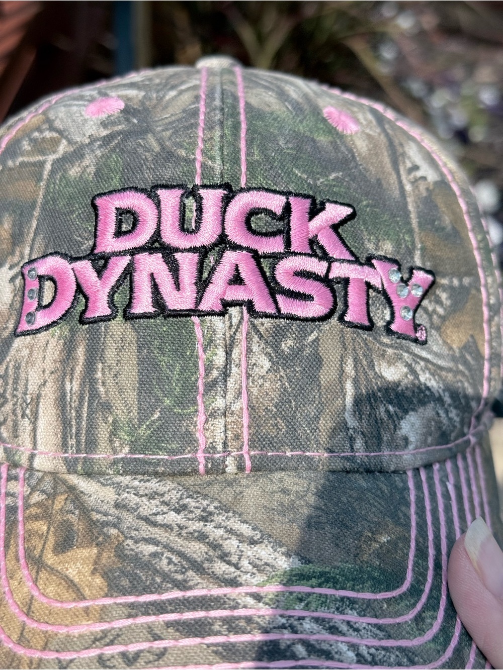 Duck Dynasty Camouflage Baseball Cap with Pink Accents